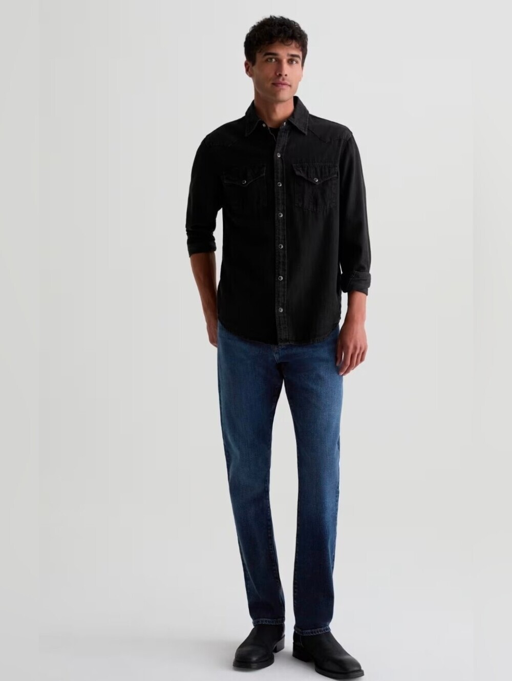 ❤️ AG ADRIANO GOLDSCHMIED EVERETT SLIM STRAIGHT JEANS, DENIM 360, 36